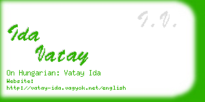 ida vatay business card